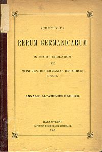 Annales Altahenses maiores. (Umschlag)