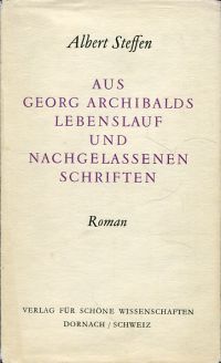 Steffen, Aus Georg Archibalds Lebenslauf und nachgelassenen Schriften. (Umschlag)