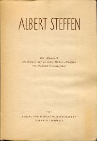 Albert Steffen. (Umschlag)