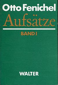 Fenichel, Aufsätze. (Umschlag)