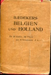 Baedeker, Belgien und Holland nebst Luxemburg. (Umschlag)