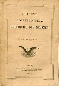 Friedrich II. (der Grosse): Politische Correspondenz Friedrich's des Grossen 174 (Umschlag)