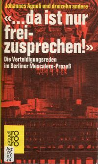 Agnoli, "... da ist nur freizusprechen!". (Umschlag)