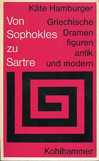 Hamburger, Von Sophokles zu Sartre. (Umschlag)