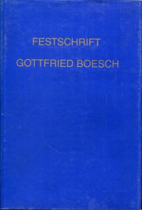 Festschrift Gottfried Boesch. (Umschlag)