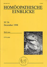 Homöopathische Einblicke, No. 36, Dezember 1998 (Umschlag)