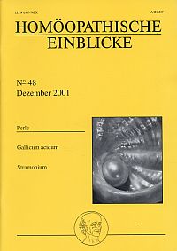 Homöopathische Einblicke, No. 48, September 2001. (Umschlag)