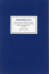 Friedrich: Auszierung zur Arie "Digli ch'io son fedele" aus der Oper "Cleofide" (Umschlag)