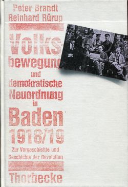 Brandt, Volksbewegung und demokratische Neuordnung  in Baden 1918/19. (Einband)
