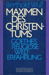 Wulf, Maximen des Christentums. (Umschlag)