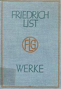 List, Schriften zum Verkehrswesen Teil 1: Einleitung und Text. (Umschlag)