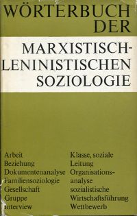 Wörterbuch der marxistisch-leninistischen Soziologie. (Umschlag)