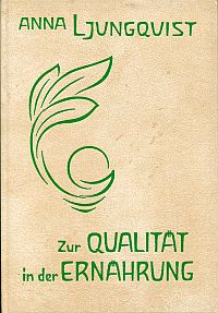 Ljungquist, Zur Qualität in der Ernährung. (Umschlag)