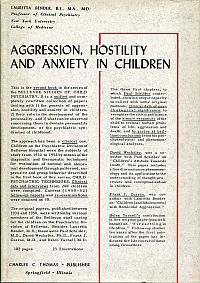 Bender, Aggression, hostility and anxiety in children. (Umschlag)