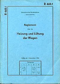 Reglement über die Heizung und Lüftung der Wagen. (Umschlag)