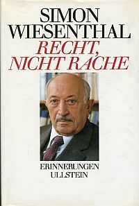 Wiesenthal, Recht, nicht Rache. (Umschlag)
