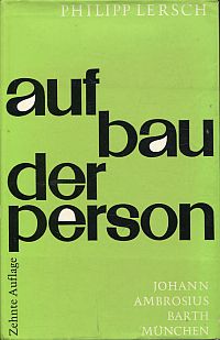 Lersch, Aufbau der Person. (Umschlag)