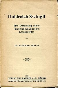 Burckhardt, Huldreich Zwingli. (Umschlag)