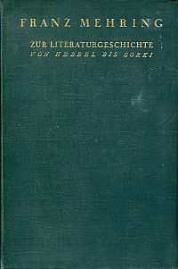 Mehring, Zur Literaturgeschichte. (Umschlag)
