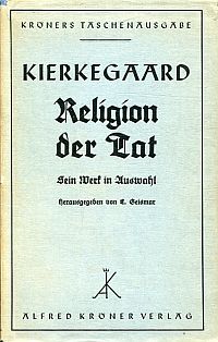 Kierkegaard, Religion der Tat. (Umschlag)