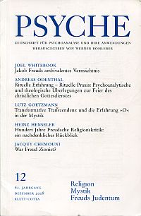 Religion, Mystik, Freuds Judentum. (Umschlag)