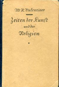 Valentiner, Zeiten der Kunst und der Religion. (Umschlag)