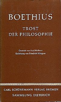 Boethius, Trost der Philosophie. (Umschlag)