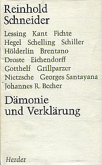 Schneider, Dämonie und Verklärung. (Umschlag)