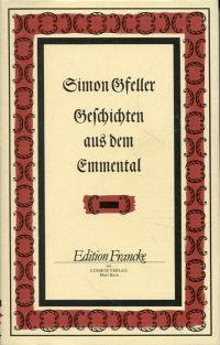 Gfeller, Geschichten aus dem Emmental. (Umschlag)