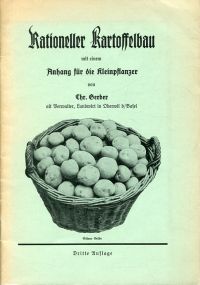 Gerber, Rationeller Kartoffelbau mit einem Anhang für die Kleinpflanzer. (Umschlag)