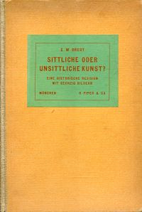 Bredt, Sittliche oder unsittliche Kunst? (Umschlag)