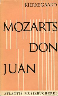 Kierkegaard, Mozarts Don Juan. (Umschlag)