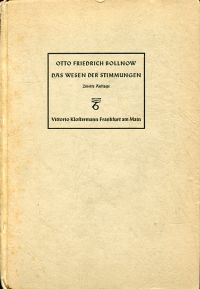 Bollnow, Das Wesen der Stimmungen. (Umschlag)