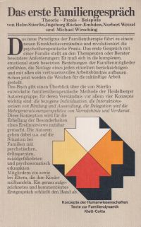 Stierlin, Das erste Familiengespräch. (Umschlag)