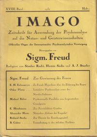 Freud Sigmund (Hrsg.): Imago, Band 28 (1932). (Umschlag)