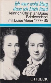 Boie, Ich war wohl klug, dass ich dich fand. (Umschlag)