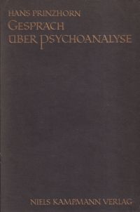 Prinzhorn, Gespräch über Psychoanalyse. (Umschlag)