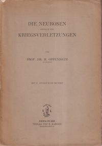 Oppenheim, Die Neurosen infolge von Kriegsverletzungen. (Umschlag)