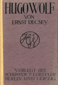 Decsey, Hugo Wolf. (Umschlag)