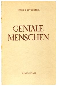 Kretschmer, Geniale Menschen. (Umschlag)