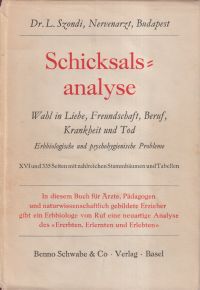 Szondi, Schicksalsanalyse. (Umschlag)
