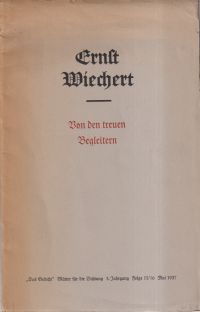 Wiechert, Von den treuen Begleitern. (Umschlag)