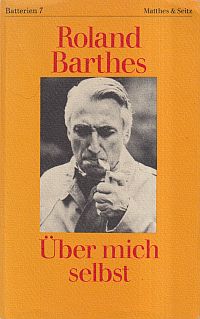 Barthes, Über mich selbst. (Umschlag)