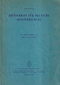 Böschenstein-Schäfer, Zur Geschichte des Wortes "zersetzen". (Umschlag)