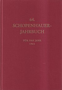 Schopenhauer-Gesellschaft (Hrsg.): Schopenhauer-Jahrbuch, Band 64 (1983). (Umschlag)