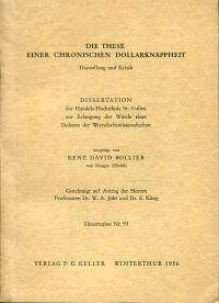Bollier, Die These einer chronischen Dollarknappheit. (Umschlag)