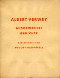 Verwey, Ausgewählte Gedichte. (Umschlag)