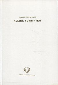 Boehringer, Kleine Schriften. (Umschlag)