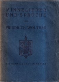 Wolters, Minnelieder und Sprüche. (Umschlag)