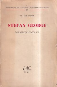 David, Stefan George. (Umschlag)
